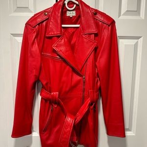 Women’s Red Leather Jacket